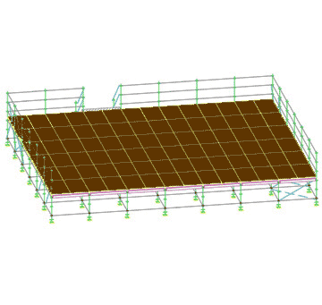 Palco modulare metri 14x12